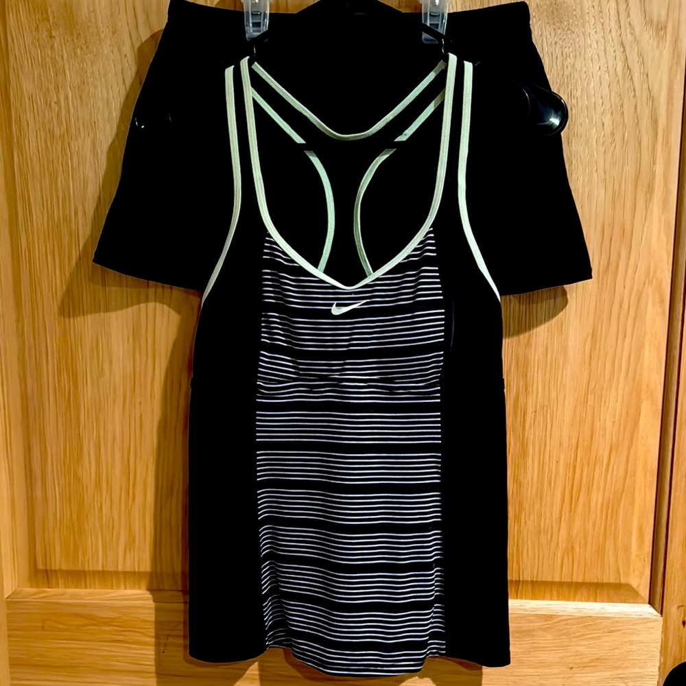 Nike Striped Black and White Racerback Tank